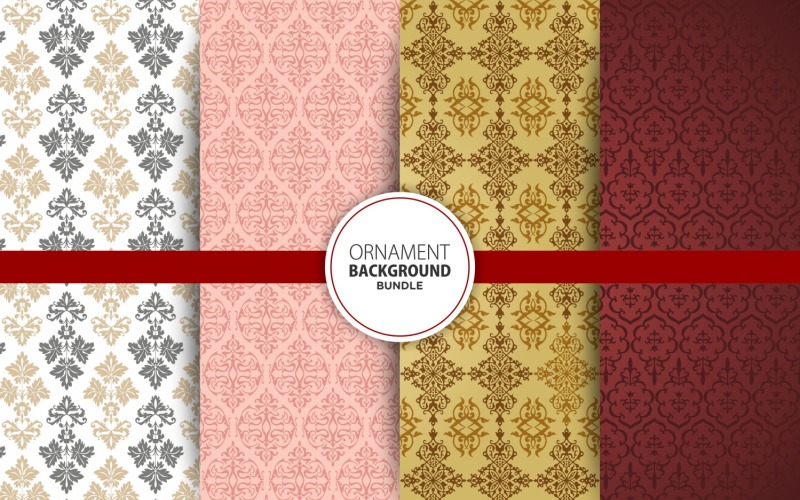 4 Seamless Ornament Background Set 22 Pattern