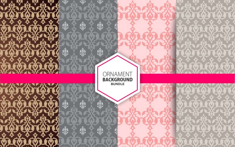 4 Seamless Ornamental Background Set 3 Pattern