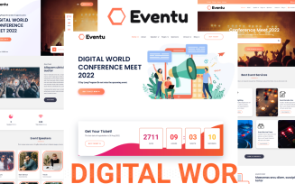 Eventu - Conference, Event & Meetup HTML5 Website Template