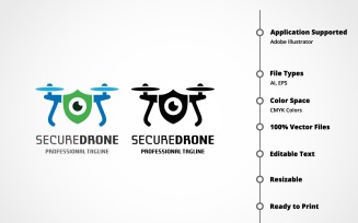 Secure Drone Logo Template
