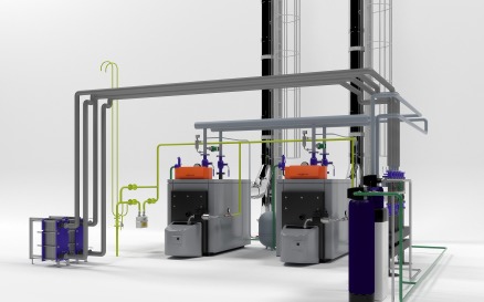 Viessmann Industrial Boilers Unit 3D Model