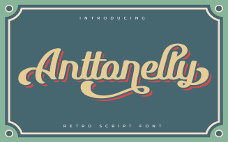 Anttonelly | Retro Cursive Font