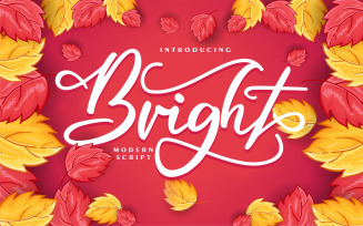 Bright | Modern Cursive Font