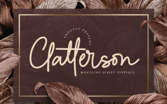 Clatterson - Monoline Cursive Font