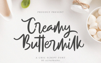 Creamy Buttermilk - Modern Font