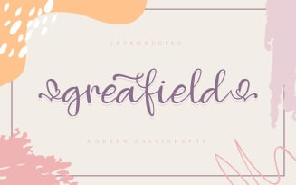 Greafield | Modern Calligraphy Font