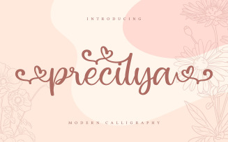 Precilya | Modern Calligraphy Font