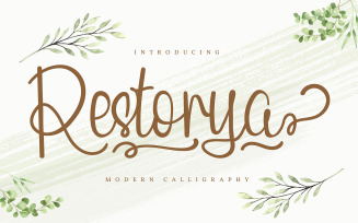 Restorya | Modern Calligraphy Font