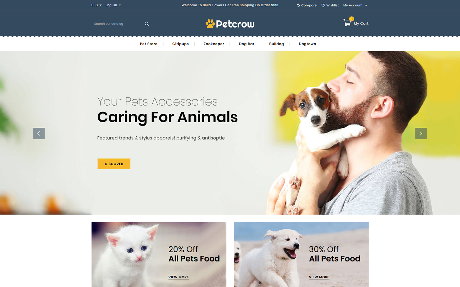 "Petcrow - Pet Online Store" thème PrestaShop adaptatif #150830