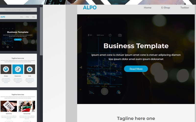 Responzivní Newsletter šablona "Alpo - Responsive Email" #150831