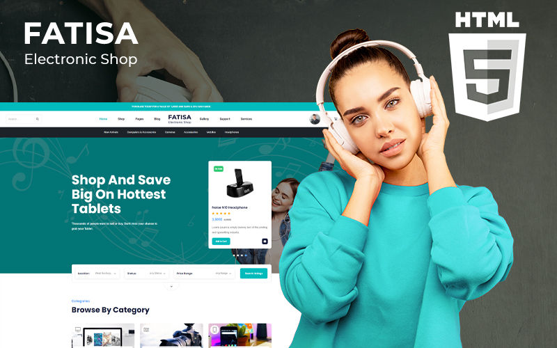 Reszponzív Fatisa - Electronics Weboldal sablon 150824