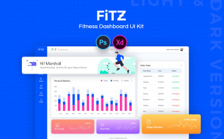 Fitz : Fitness Dashboard UI Elements