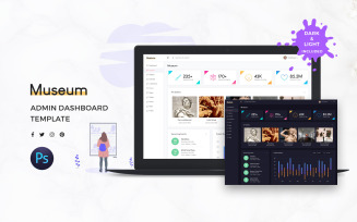 Museum Admin Dashboard UI Elements