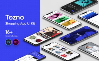 Tozno Shopping Mobile App UI Elements