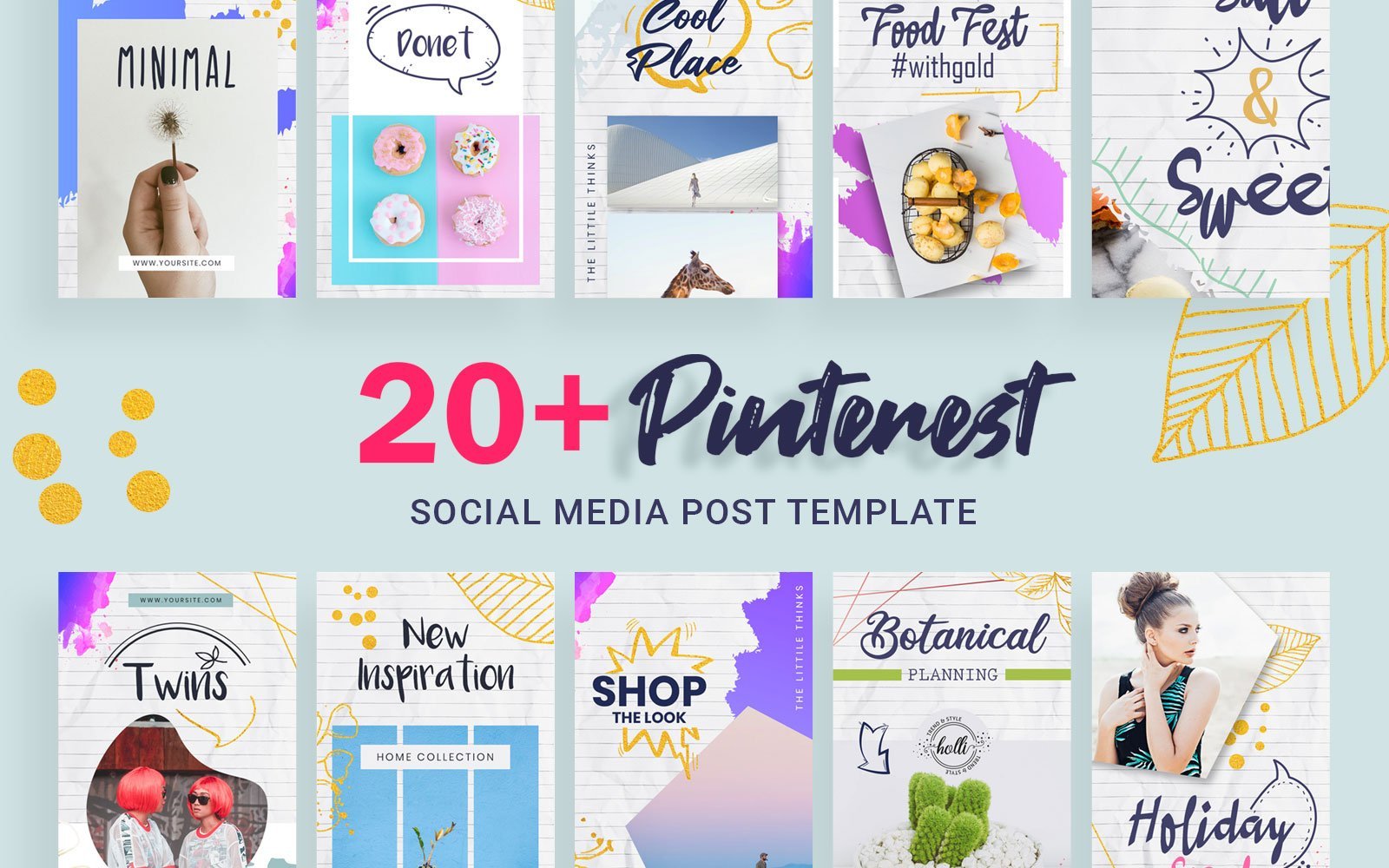 Kit Graphique #151006 Pinterest Social Divers Modles Web - Logo template Preview