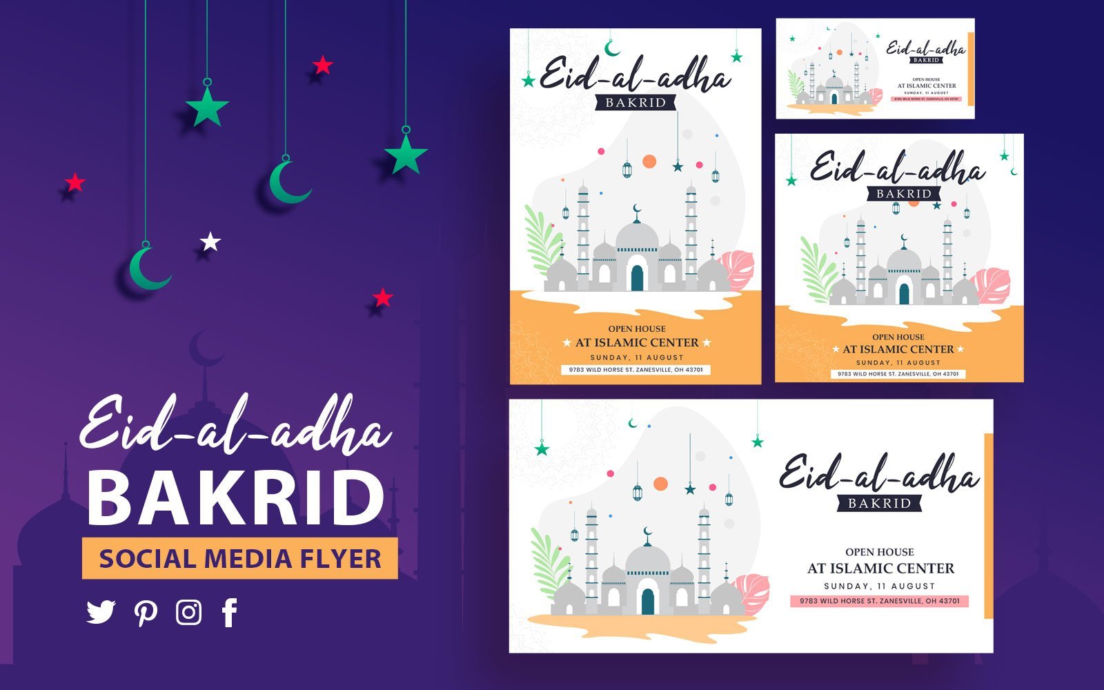 Kit Graphique #151022 Eid Al Divers Modles Web - Logo template Preview