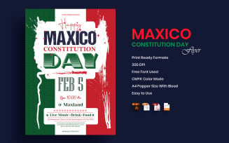 Mexico Constitution Day Flyer - Corporate Identity Template