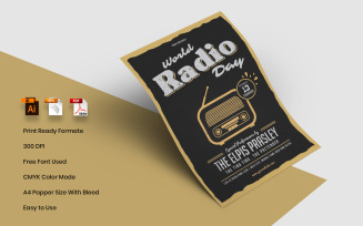 Radio Day Flyer - Corporate Identity Template