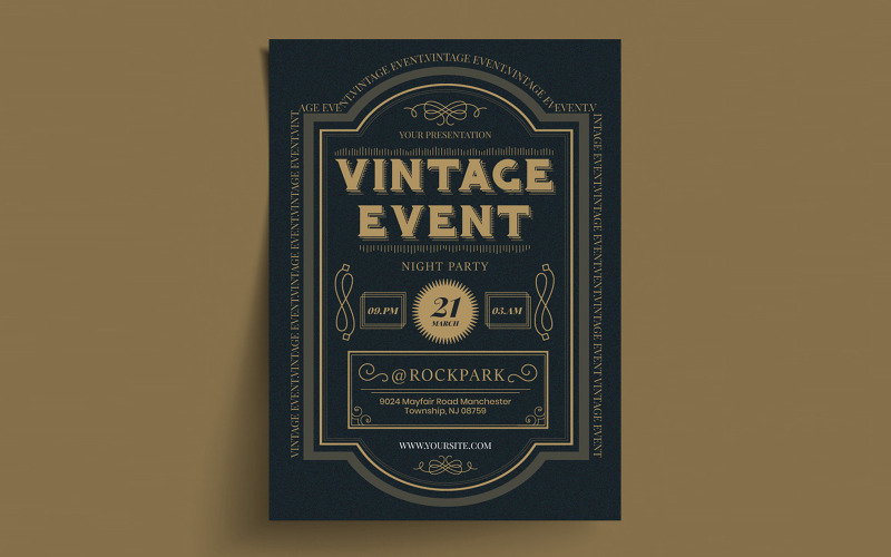 Vintage Event Flyer - Corporate Identity Template