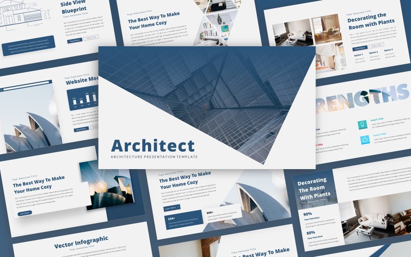 Architect Architecture Presentation PowerPoint template PowerPoint Template