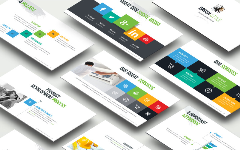Expart Presentation Bright Variation PowerPoint template PowerPoint Template