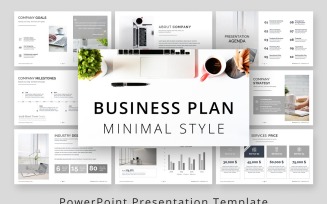 Minimal Style Business Plan Presentation PowerPoint template