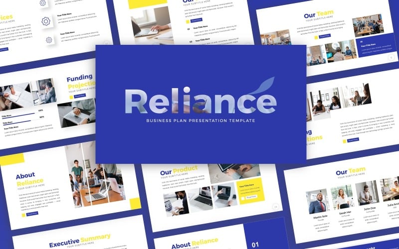 Reliance Business Presentation PowerPoint template PowerPoint Template