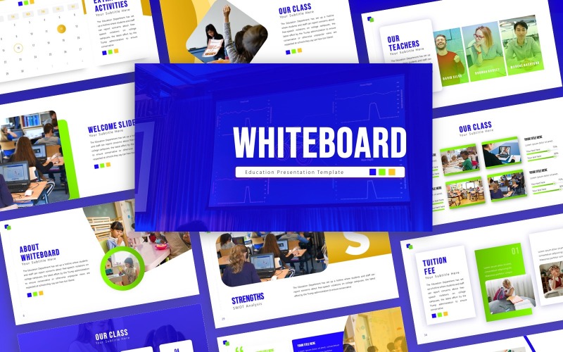 Whiteboard Education Presentation PowerPoint template PowerPoint Template