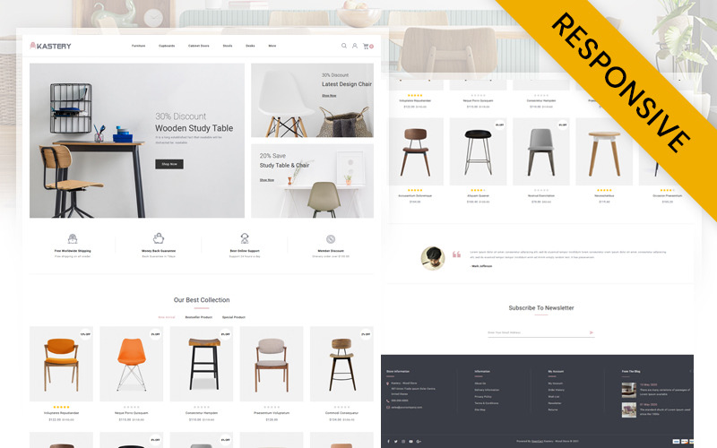 Kastery - Wood Furniture Store OpenCart Responsive Template OpenCart Template
