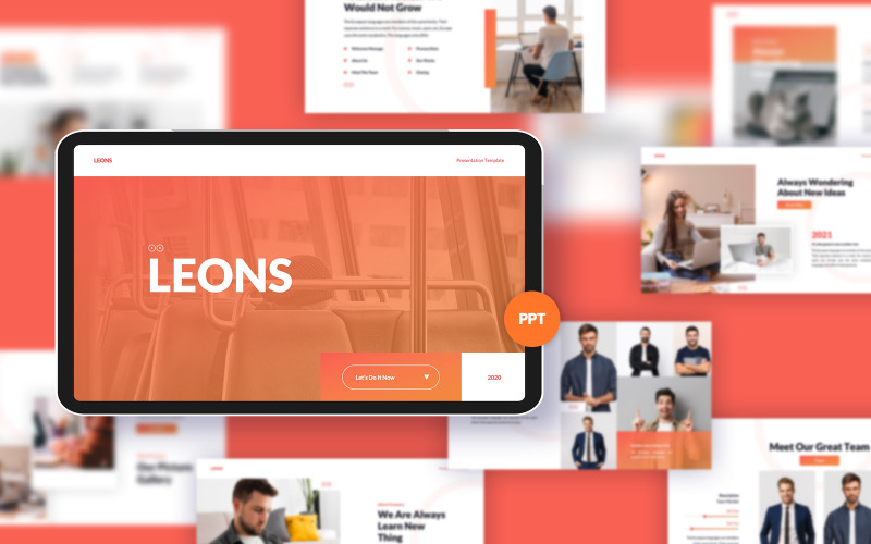 Leons Business PowerPoint template PowerPoint Template