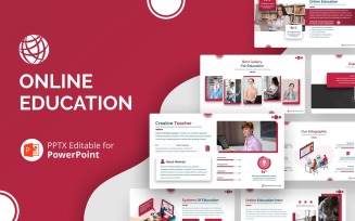 Online Education Presentation PowerPoint template