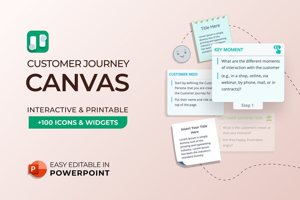 PowerPoint šablona "Customer Journey Canvas Presentation" #151215
