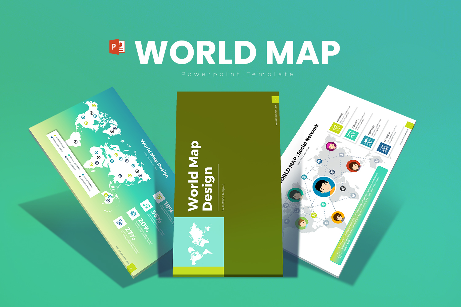 PowerPoint šablona "World Map" #151204