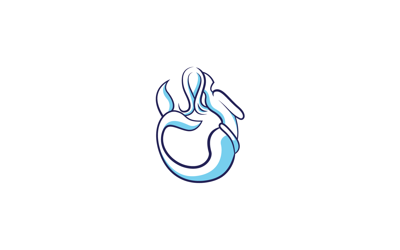 Modello di logo di sirena