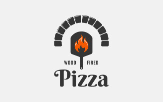 Pizza Shovel. Logo Template