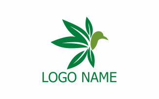 Bird Cannabis line Logo Template