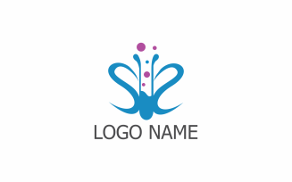 Butterfly Lab flat Logo Template