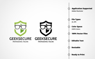 Geek Security Logo Template