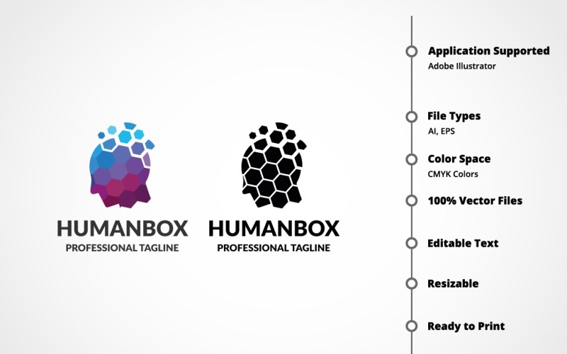 Human Box Logo Template