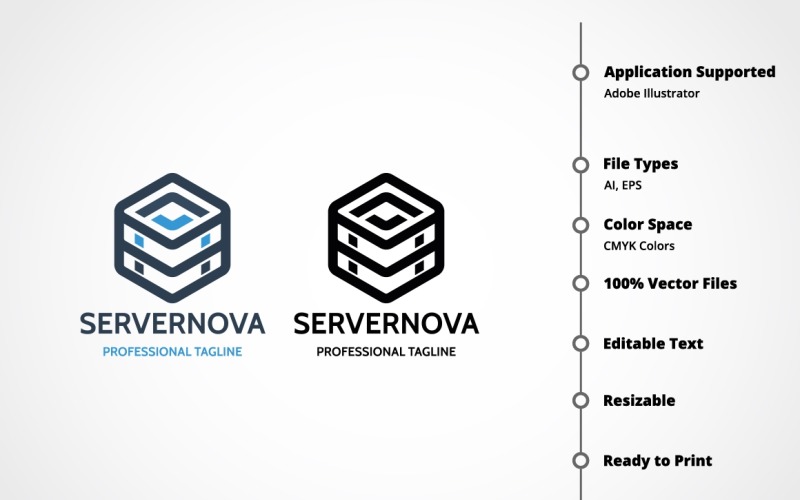 Server Innovation Logo Template