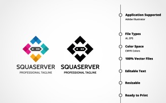 Squa Server Logo Template