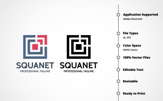 Square Net Logo Template