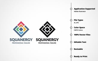 Square Synergy Logo Template