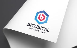 Bicubical Letter B Logo Template