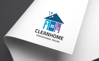 Clean Home Logo Template