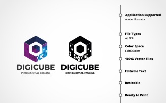 Digital Cube Logo Template