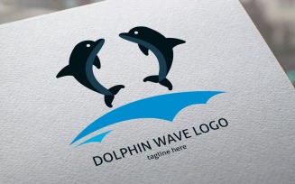 Dolphin Wave Logo Template