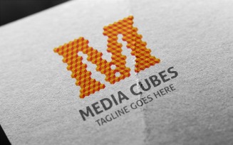 Media Cubes (Letter M) Logo Template