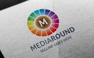 Media Round (Letter M) Logo Template