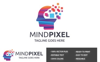 Mind Pixel Logo Template